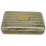 Georgian Silver Gilt Snuff Box. 56 g. Birmingham 1816, Samuel Pemberton