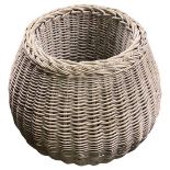 Large Wicker 'Limed' Effect Log/Laundry Basket
