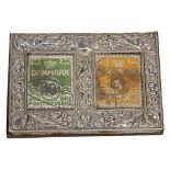 Danish Double Silver Stamp Frame. c.1900