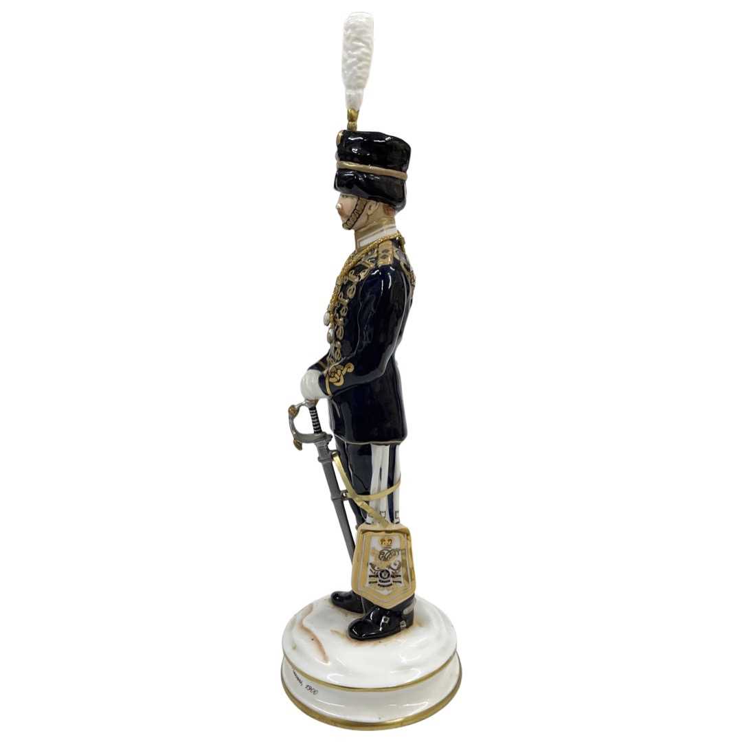 Military Interest. Cornet, 13th Hussars, 1900. Limited Edition, Michael Sutty Porcelain. - Image 3 of 4