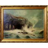E L ROYLE (BRITISH, 19TH CENTURY) 'Fingalls Cave, Staffa'