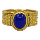 22ct Gold and Lapis Lazuli Ring, 10.2g
