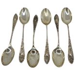 Set of 6 Silver Coffee Spoons. 70 g. Chester 1898, Forence Warden