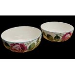 Pair of Weymss 'style' Rose Cabbage pattern bowls