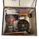 Boxed Early Late 19th Century Magic Lantern Kerosene Projector.