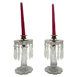 Pair of French Glass Lustres. c. 1830-1840