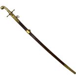 A 19th Century Brass Hilted Mameluke Sword