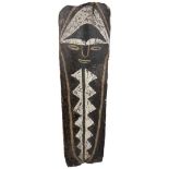 A 20th Century PNG Seipik Pigment Decorated Palm Frond or Ancestor Figure