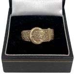 9ct Gold Buckle Ring, 5.4g