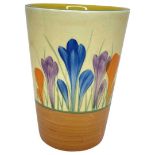 A Rare Large Clarice Cliff Beaker, Autumn Crocus.