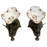 A Pair of 19th Century Brass Figural Stands,