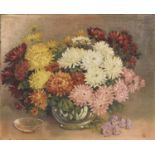 C.D (BRITISH, EARLY 20TH CENTURY) Flowers in a Glass Bowl