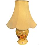 Aynsley lamp with fruit decoration