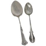 2 Danish Silver Flatwares. 91 g. Dated 1921, I.Paulsen