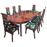 Fine Chinese Hardwood Dining Table & Chairs. c.1920