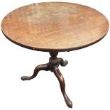 Georgian mahogany flip top circular table