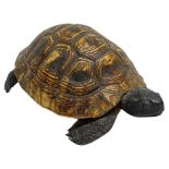 A Late 19th Century Natural Tortoise Shell and Cast Metal Model of a Tortoise,