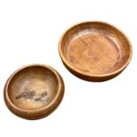 Two mid century Danish style teak bowls