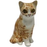 A Winstanley Pottery Ginger Tabby Cat