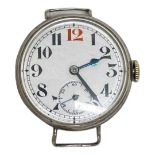 An Early 20th Century Swiss Silver Lever Wristwatch