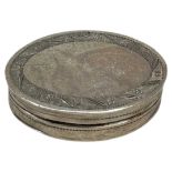 Small Georgian Silver Patch Box. 4 g. Birmingham 1804, James Taylor