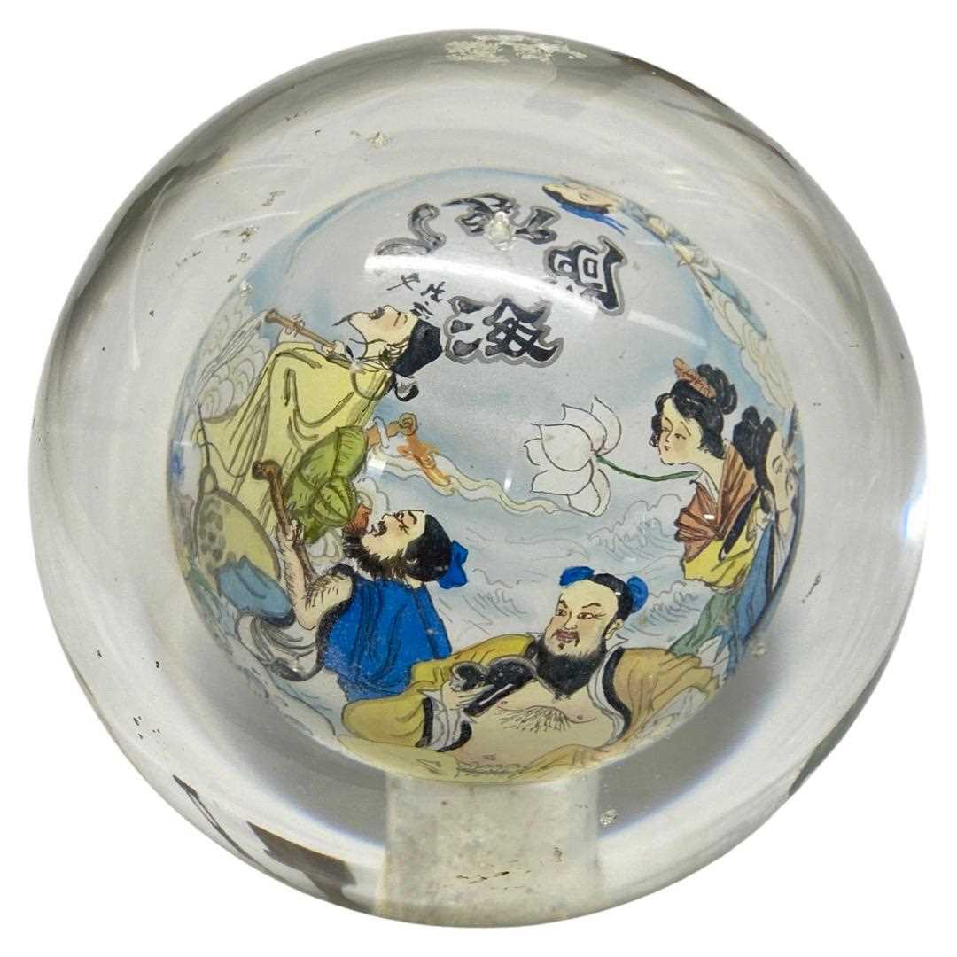 Hand Painted Glass Paperweight - Image 2 of 2