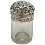 Silver Topped Vanity Jar. London 1893, George Burrows.