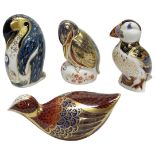 Group of four Royal Crown Derby Paperweights