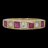18ct Gold Ruby and Approximately 1ct Diamond Ring.