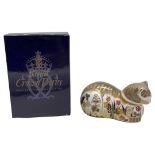 Royal Crown Derby Cottage Cat Paperweight