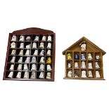 2 Display Trays of Porcelain Thimbles