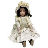Gracie Brown Long Faced Jumeau ‘French’ Reproduction Antique Doll.