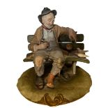 Capodimonte Porcelain Giuseppe Cappe figure Sleeping Fisherman