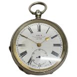 Early 20th Century Swiss Silver , Open Face, Key Wind, Lever Watch