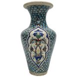 A Turkish Iznik-style Vase with trumpet neck