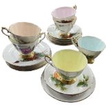 Paragon China 'Harry Wheatcroft' set of six trios