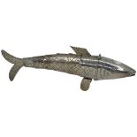 Continental Silver Articulated Fish Trinket or Spice Box. 83g