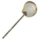 Silver Plate and Sea Shell Caviar Spoon.