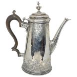 Early Georgian Silver Coffee Pot. 608 g. London 1730, Thomas England