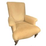 Early 20th Century Upholstered Easy Chair in the Howard & Son manner
