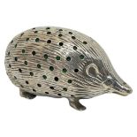 Unusual and Rare Silver Hedgehog Pin Cushion. Birmingham 1906, Adie & Lovekin