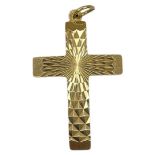 Georg Jensen 9ct Yellow Gold Cross Pendant, 3.2g