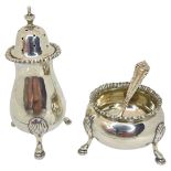 Pair of Silver Pepper and Salt Pot, Chester 1937 Jays Oxford of London