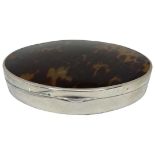 Silver and Tortoise Shell Trinket Box, Birmingham 1924 by Adie Brothers Ltd.