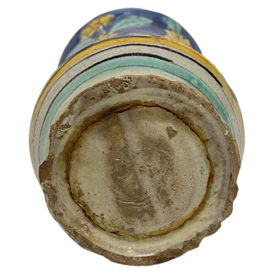 17th Century Polychrome Majolica Albarello Drug Jar - Image 3 of 4