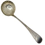 Irish Georgian Bright Cut Silver Sifter Ladle. 41 g. Dublin 1815