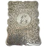 Silver Card Case. 74 g. Birmingham 1902