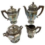 Christofle Paris, an Art Deco silver-plated tea and coffee set (4 pieces)