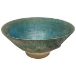 Sky Blue Kashan 13th Century Pottery Bowl
