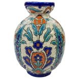 A small R V Laroche, Belge, Iznik-style vase, 13cm high